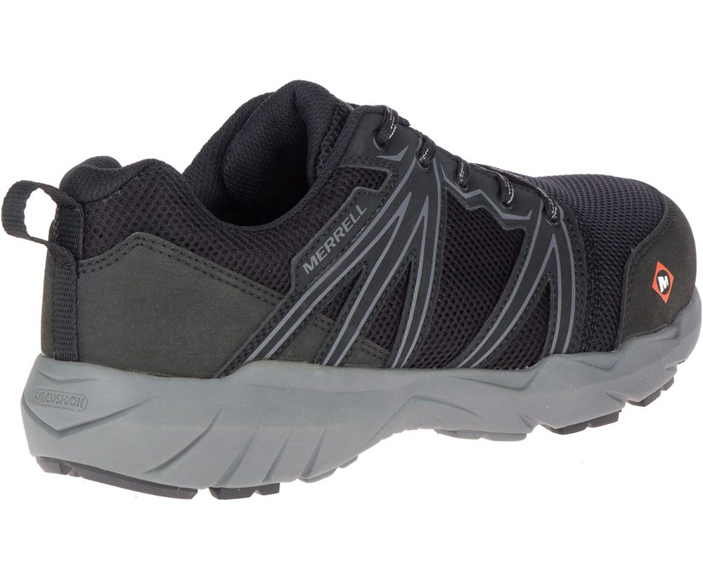 Buty Sportowe Merrell Męskie Czarne - Fullbench Superlite Alloy Toe Wide Width - 417398-BNY